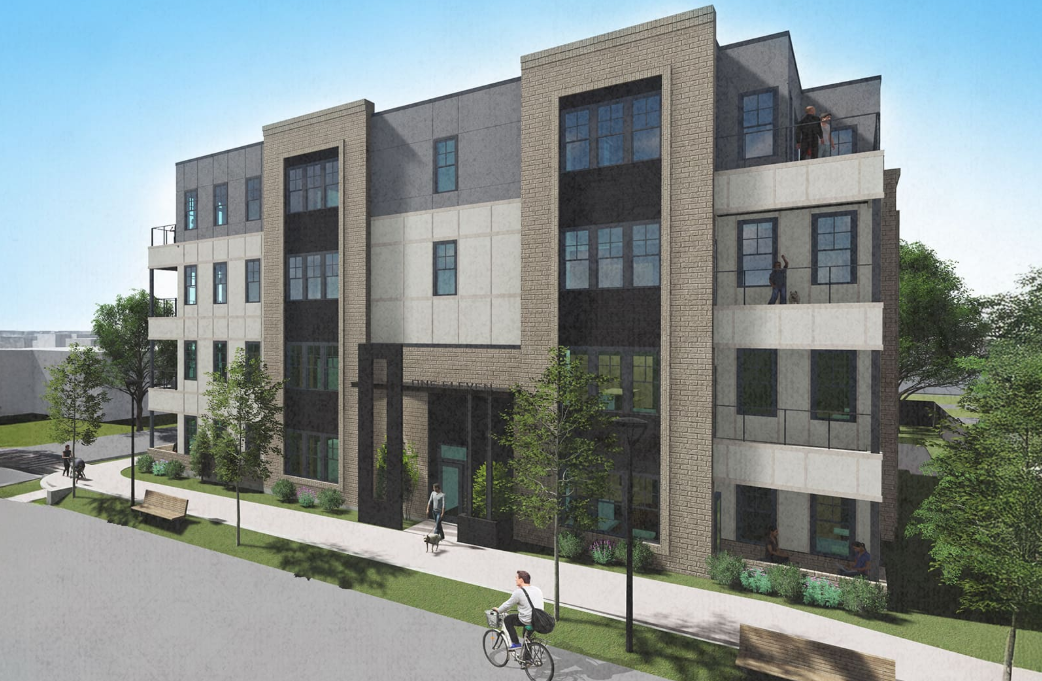 A rendering of the 111 Moreland apartment building in Atlanta's Reynoldstown neighborhood