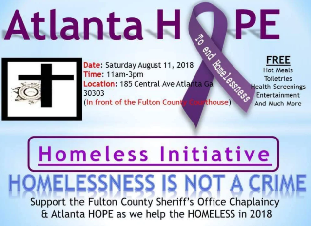 Flyer for Atlanta's 8th Annual Homeless Initiative Outreach